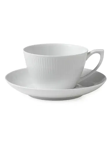 Royal Copenhagen Fluted Tea Cup & Saucer | Thumbnail 1 Royal Copenhagen Fluted Tea Cup & Saucer | Thumbnail 1
