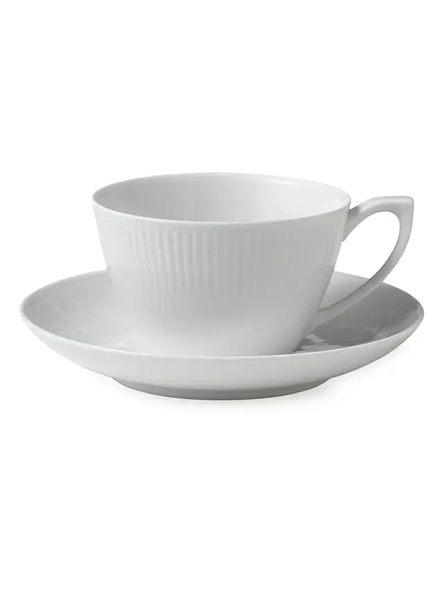 Royal Copenhagen Fluted Tea Cup & Saucer