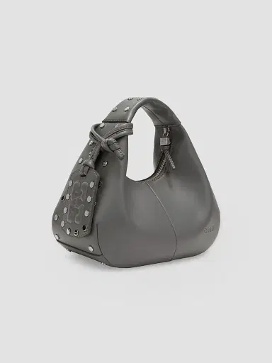 Ganni Women's Mini Studded Hobo Bag - Quiet Shade | Thumbnail 2