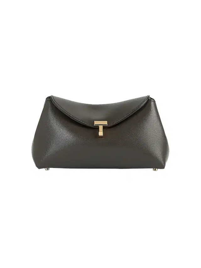 Women's T-Lock Mini Leather Clutch - Bark