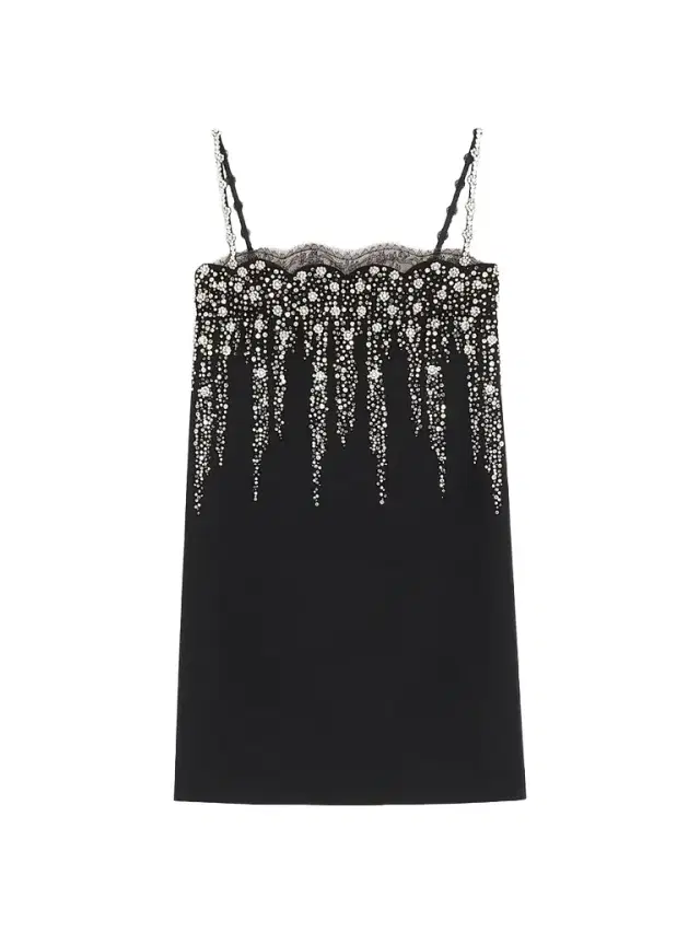 Valentino Garavani Women's Embroidered Crepe Couture Short Dress - Black