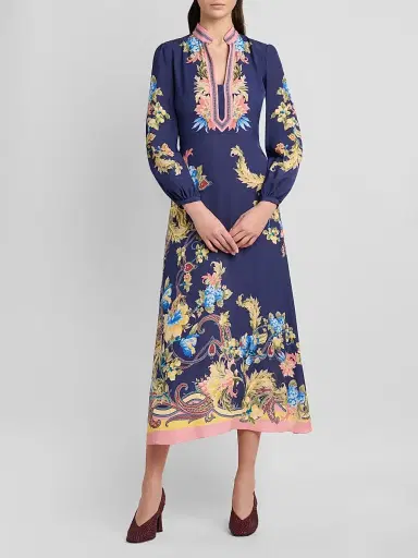 Etro Women's Printed A-Line Midi Dress | Thumbnail 2