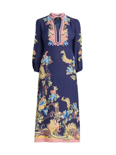 Etro Women's Printed A-Line Midi Dress | Thumbnail 1