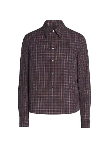 Marni Men's Plaid Cotton Shirt - Blue Ice | Thumbnail 1