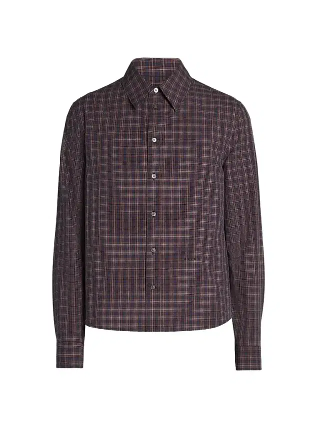 Marni Men's Plaid Cotton Shirt - Blue Ice