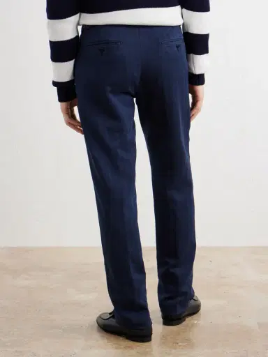 Ralph Lauren Purple Label Gregory Straight-Leg Herringbone Cotton and Linen-Blend Trousers - Men | Thumbnail 4