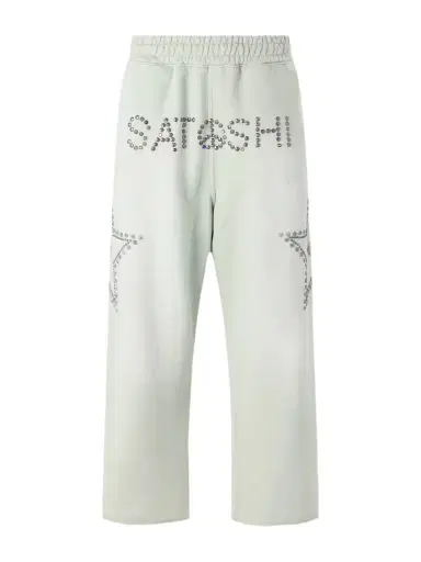 Satoshi Nakamoto Wide-Leg Studded Cotton-Jersey Sweatpants - Men | Thumbnail 1 Satoshi Nakamoto Wide-Leg Studded Cotton-Jersey Sweatpants - Men | Thumbnail 1