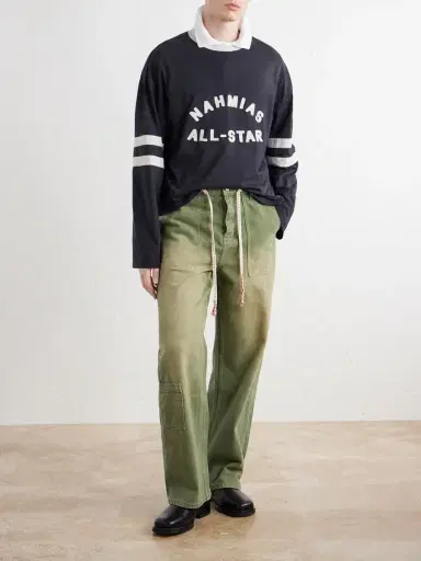 Nahmias Gardener Utility Wide-Leg Drawstring Jeans - Men | Thumbnail 2