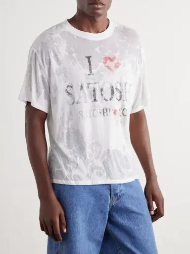 Satoshi Nakamoto I Love Satoshi Printed Distressed T-Shirt - Men | Thumbnail 3 Satoshi Nakamoto I Love Satoshi Printed Distressed T-Shirt - Men | Thumbnail 3