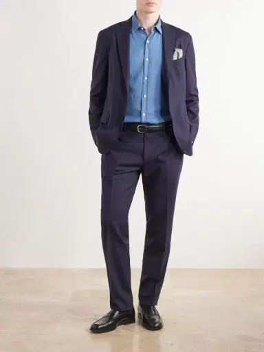 Boglioli Straight-Leg Virgin Wool Trousers - Men | Thumbnail 2