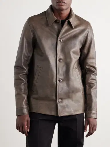 Rick Owens Brad Leather Jacket - Men | Thumbnail 3