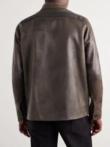 Rick Owens Brad Leather Jacket - Men | Thumbnail 4