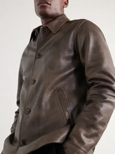 Rick Owens Brad Leather Jacket - Men | Thumbnail 6