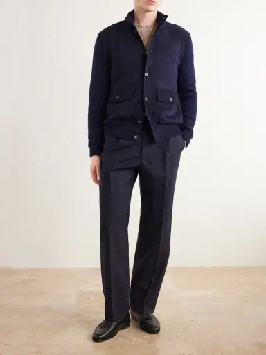Ralph Lauren Purple Label Suede and Cashmere Jacket - Men | Thumbnail 2