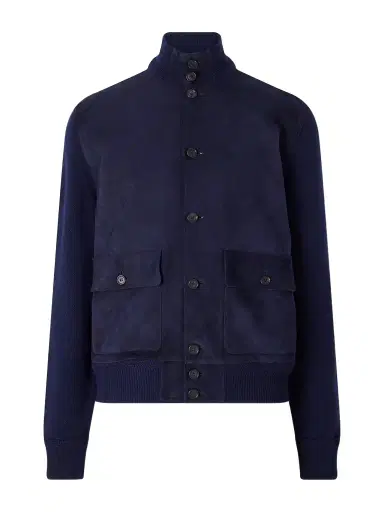 Ralph Lauren Purple Label Suede and Cashmere Jacket - Men | Thumbnail 1