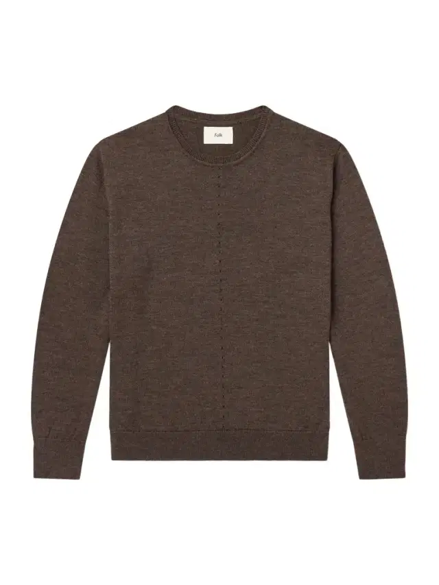 Perforated Mélange Merino Wool Sweater - Men