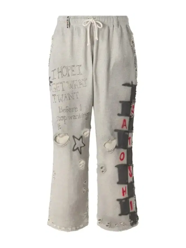 Get What I Want Printed Embellished Distressed Cotton-Jersey Sweatpants - Men