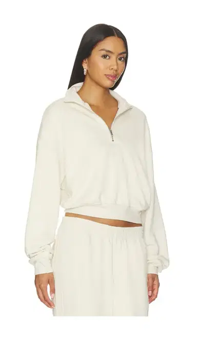 Skims Drapey French Terry Half Zip Pullover | Thumbnail 2