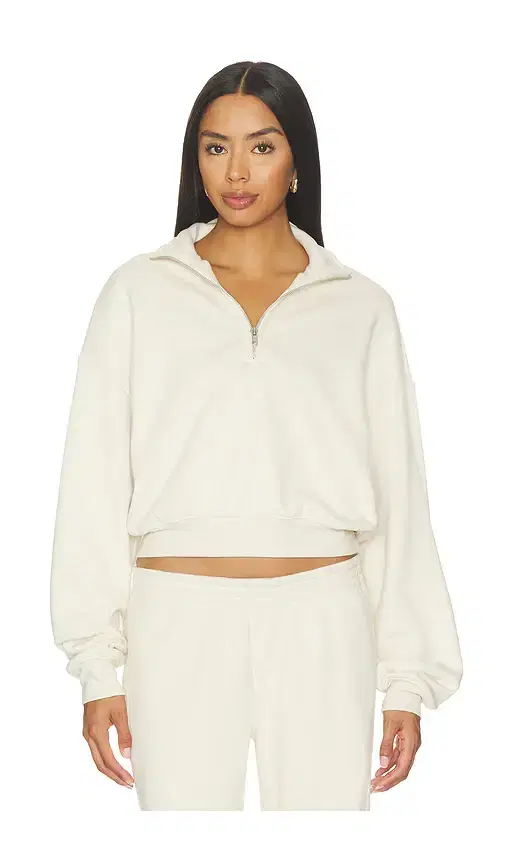 Skims Drapey French Terry Half Zip Pullover