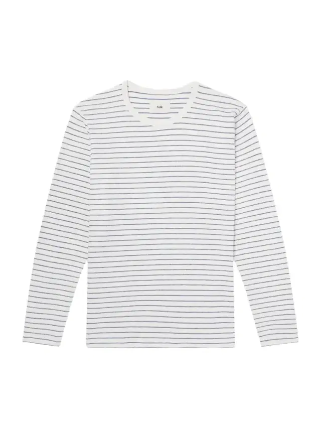 Folk Striped Cotton T-Shirt - Men