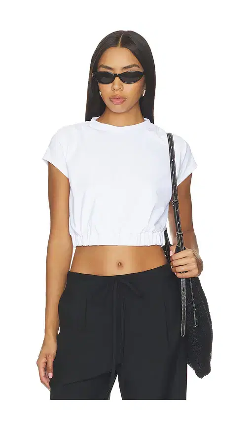 susana monaco Short Sleeve Gathered Top