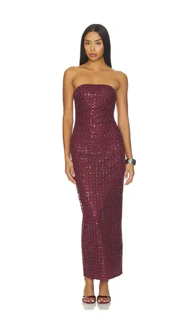 ROTATE Beaded Maxi Tube Dress | Thumbnail 1