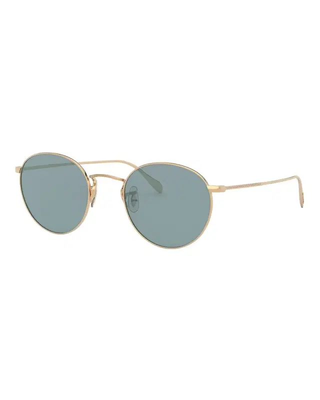 Oliver Peoples Coleridge Round Metal Aviator Sunglasses