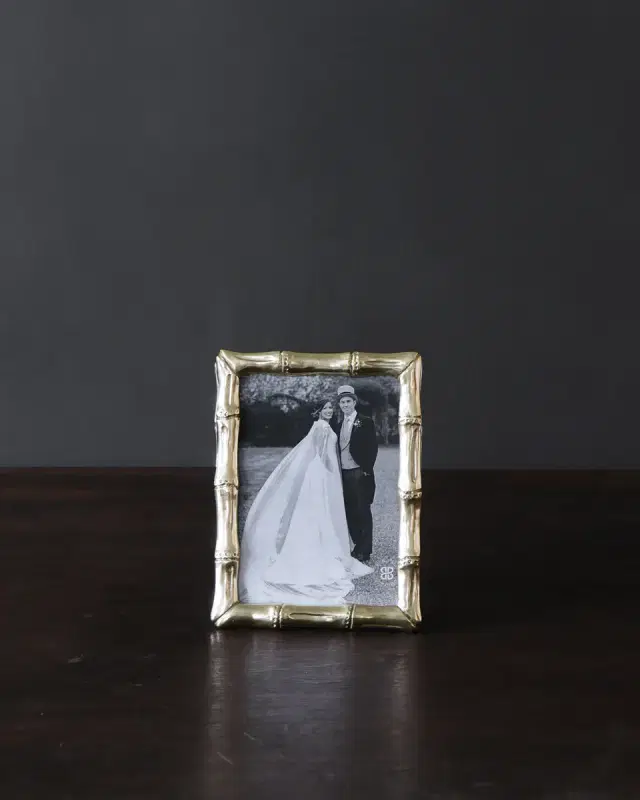 Beatriz Ball FRAME Sierra Modern Bamboo 5 x 7 Picture Frame (Gold)