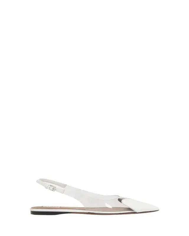 Alaïa Coeur Heart Clear Slingback Ballerina Flats