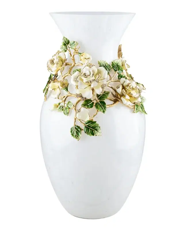 Jay Strongwater Gabrielle Rose Grand Vase, 19"