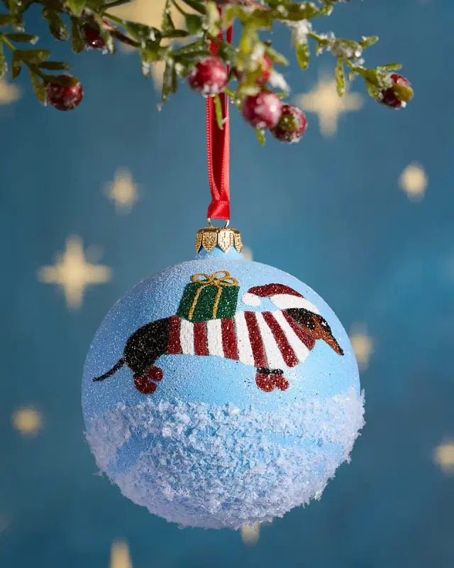 Thomas Glenn Holidays Dachshund Through the Snow Christmas Ornament