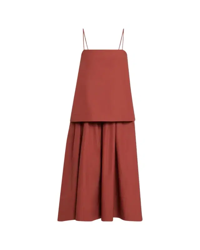 House of Dagmar Cotton Spaghetti-Strap Midi Dress