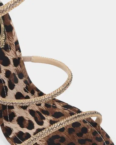 René Caovilla Cleo Animalier 105MM Satin Sandals | Thumbnail 4