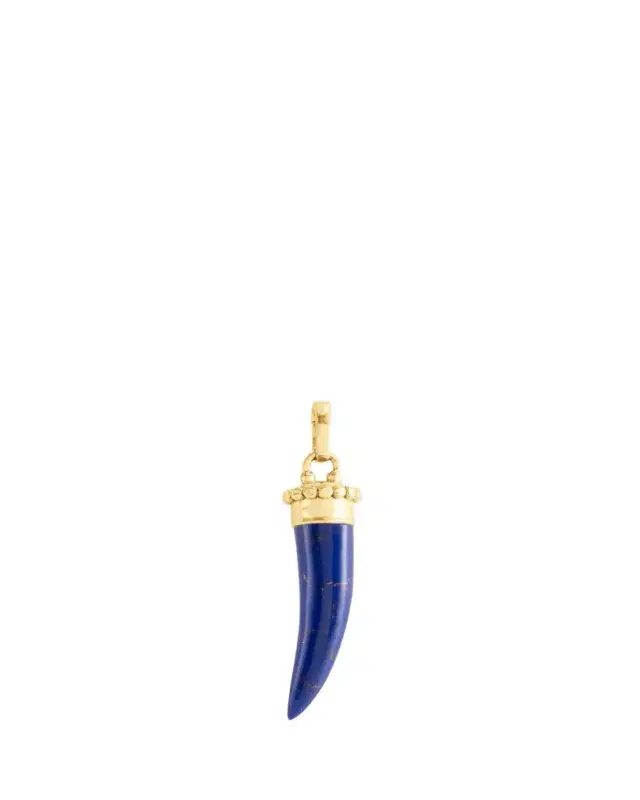 Anabel Aram Jewelry Forza Stone Horn Charm, Lapis Lazuli