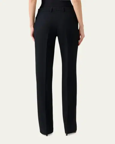 Akris punto Mikka Wool Tricotine Straight-Leg Pants | Thumbnail 2