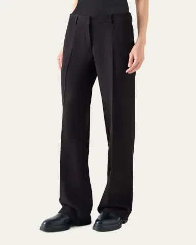 Akris punto Mikka Wool Tricotine Straight-Leg Pants | Thumbnail 7