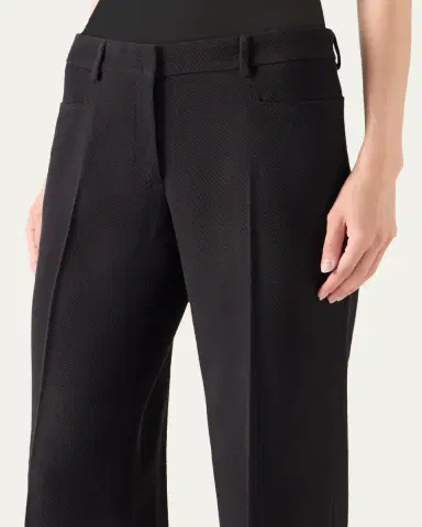Akris punto Mikka Wool Tricotine Straight-Leg Pants | Thumbnail 8