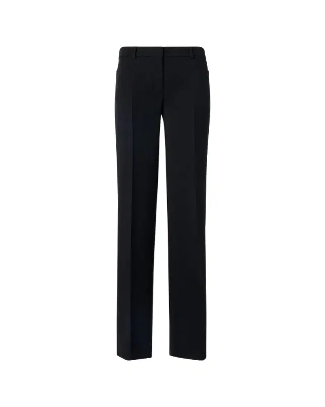 Mikka Wool Tricotine Straight-Leg Pants