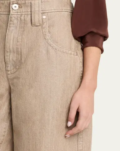Brunello Cucinelli Shimmer Denim Pants | Thumbnail 5