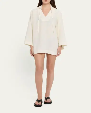 Lisa Marie Fernandez Linen-Blend Tunic Coverup | Thumbnail 2