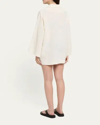 Lisa Marie Fernandez Linen-Blend Tunic Coverup | Thumbnail 3