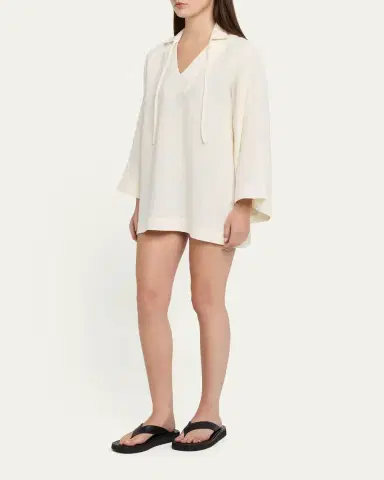 Lisa Marie Fernandez Linen-Blend Tunic Coverup | Thumbnail 4