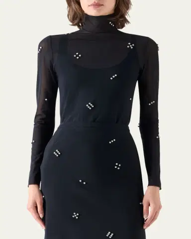 Akris punto Diamond Dice Dot Top | Thumbnail 4 Akris punto Diamond Dice Dot Top | Thumbnail 4
