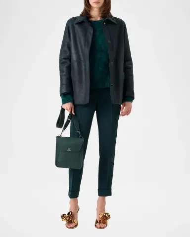 Akris Harper Reversible Lamb Shearling Single-Breasted Jacket | Thumbnail 2