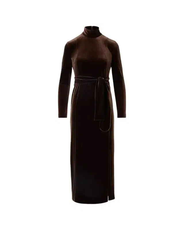 Akris punto Techno Stretch Velvet Midi Dress