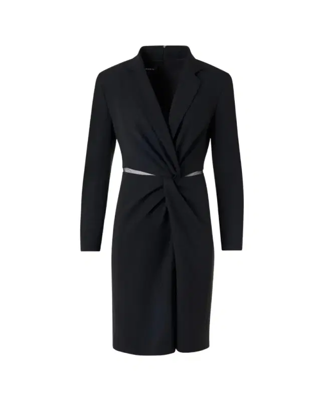 Akris Twisted Waist Cutout Blazer Dress