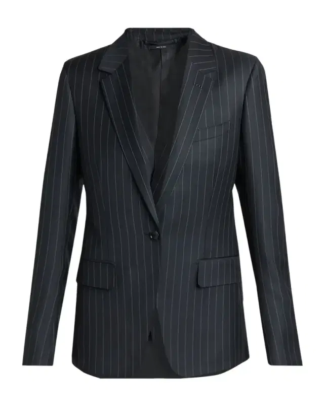 TOM FORD Wool-Mohair Pinstripe Blazer