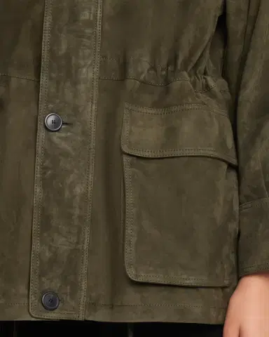 ARMA Maeve Drawstring Lambskin Suede Jacket | Thumbnail 5