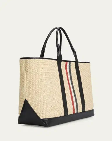 Thom Browne Men's Medium Tool Raffia Tote Bag | Thumbnail 3
