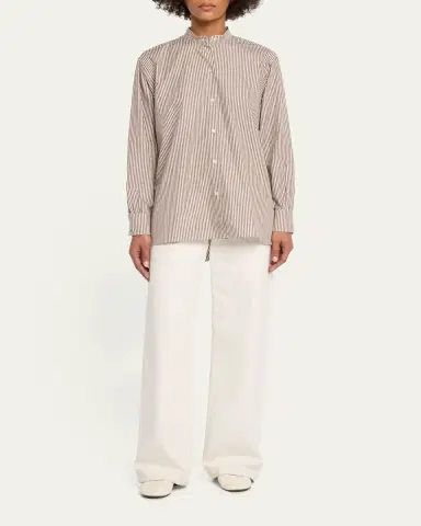 OFFICINE GÉNÉRALE Auria Striped Cotton Shirt | Thumbnail 2 OFFICINE GÉNÉRALE Auria Striped Cotton Shirt | Thumbnail 2